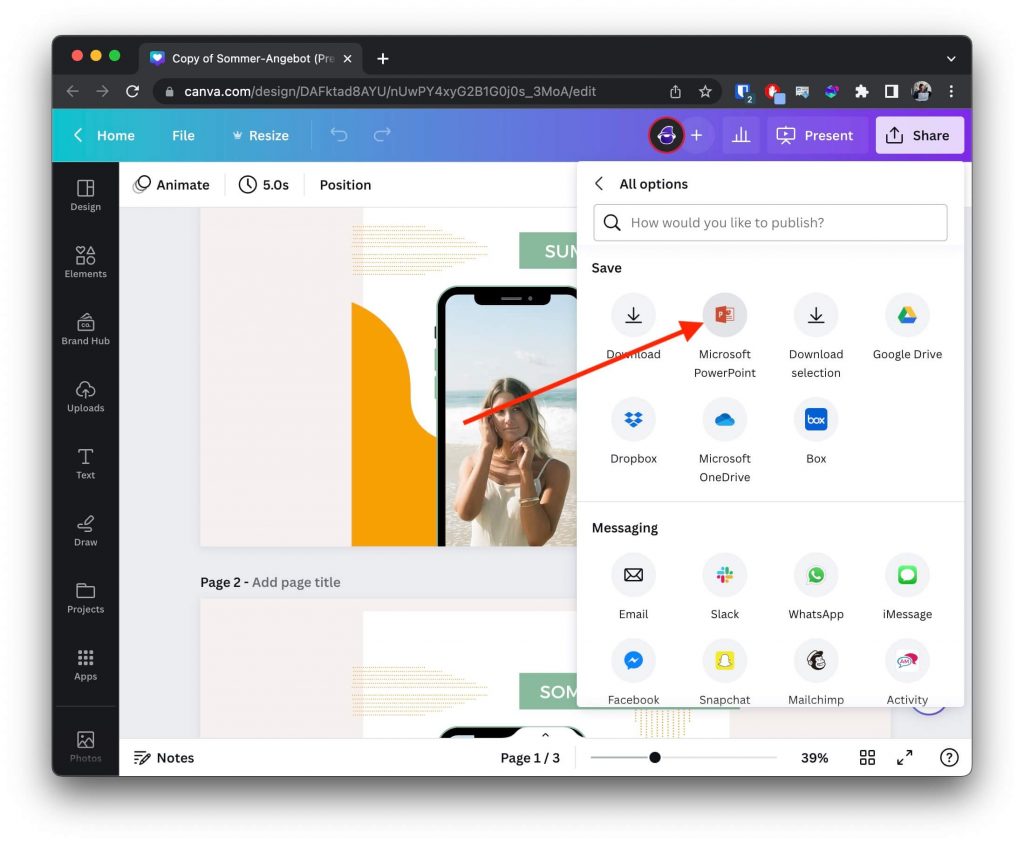 How to Download a Canva Presentation from a Link and Convert It to PowerPoint