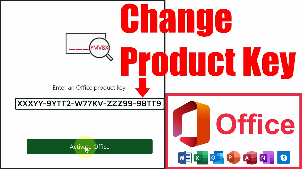 Changing the product key inside Microsoft Word