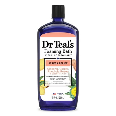 Dr Teal's Stress Relief Essential Oils Foaming Bath Soak bottle