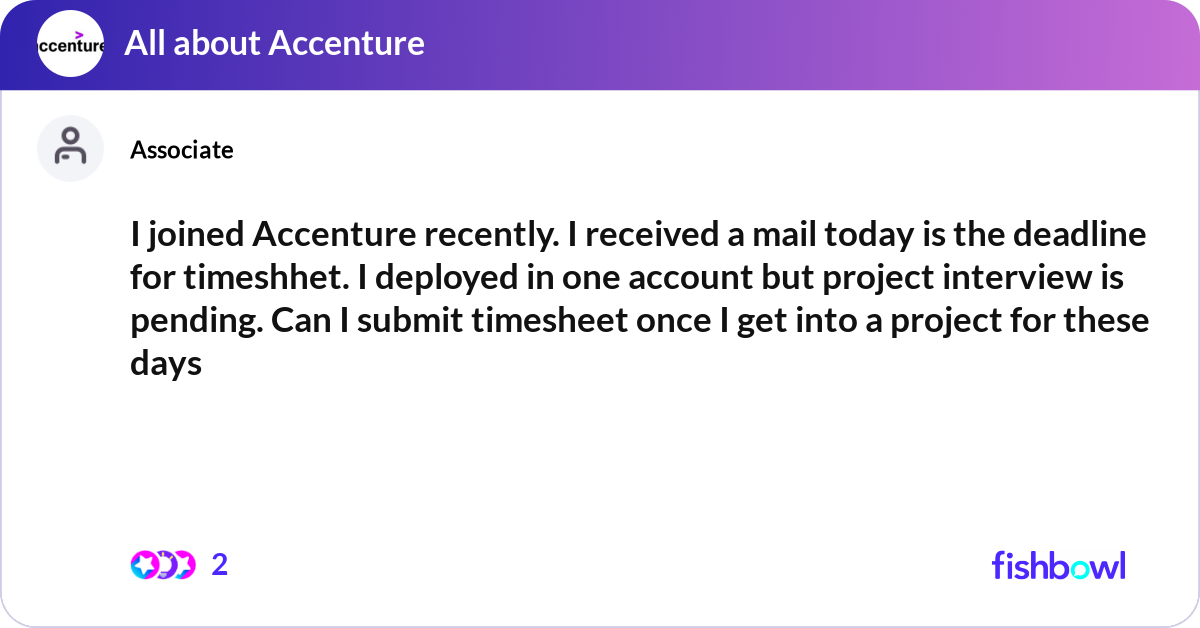 Discussion forum post about new hire timesheet deadlines and project deployment