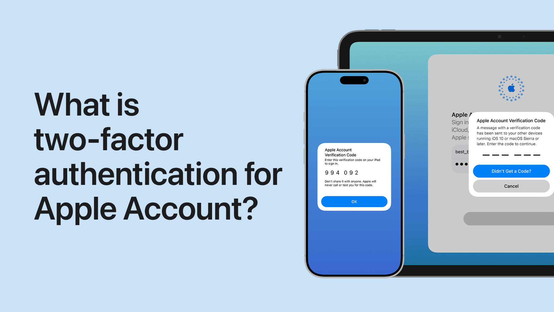 Apple Account Two-Factor Authentication security prompt on multiple devices