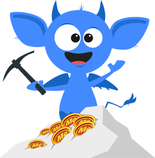 CoinIMP mascot representing JavaScript browser mining