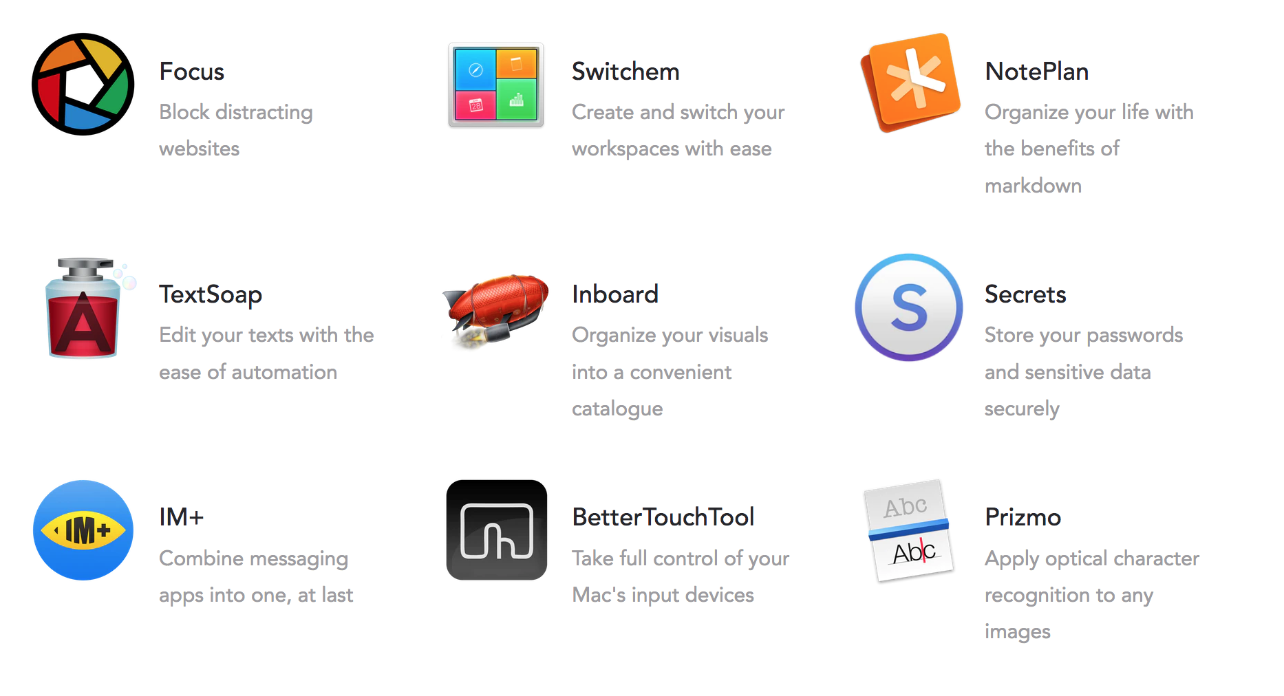 A collection of Mac productivity tools and browser utilities