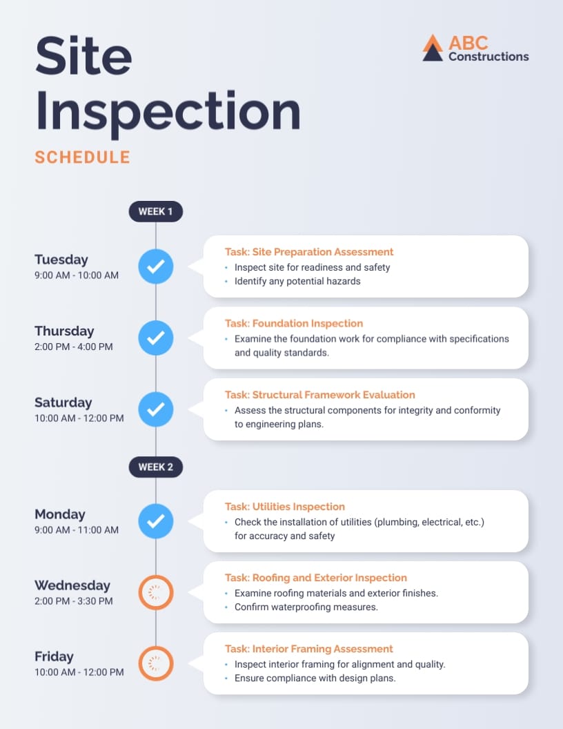 Best Inspection Schedule Templates
