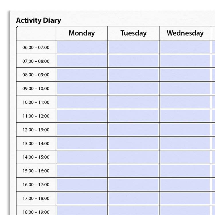 Activity Scheduling Worksheets for CBT