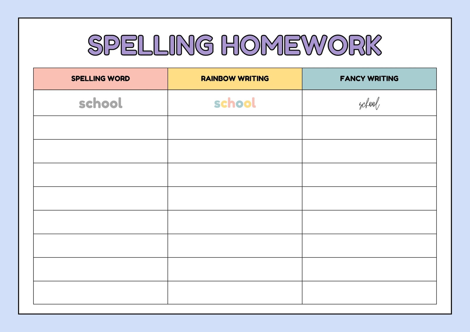 Spellathon Sheets Free Spelling Sheet Maker: Custom PDFs