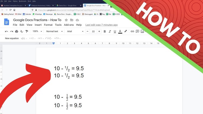 How to Make a Fraction in Google Docs