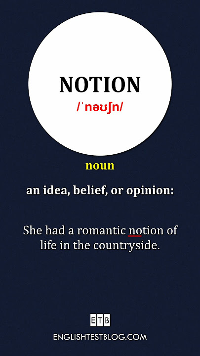 Notion Definition for Kids & Students