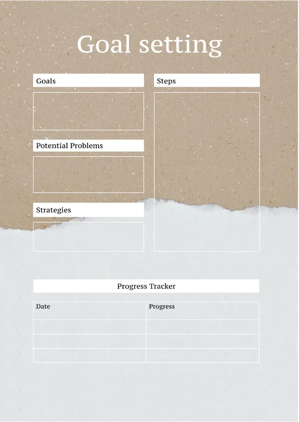 Free Goals Template Google Docs to Copy