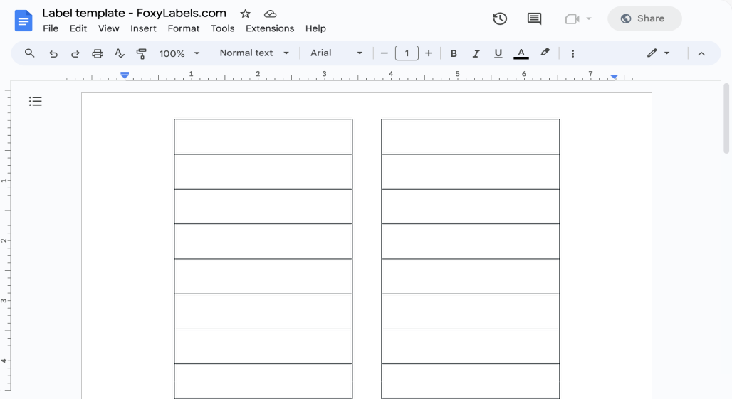 Avery 8593 Template for Word and Docs