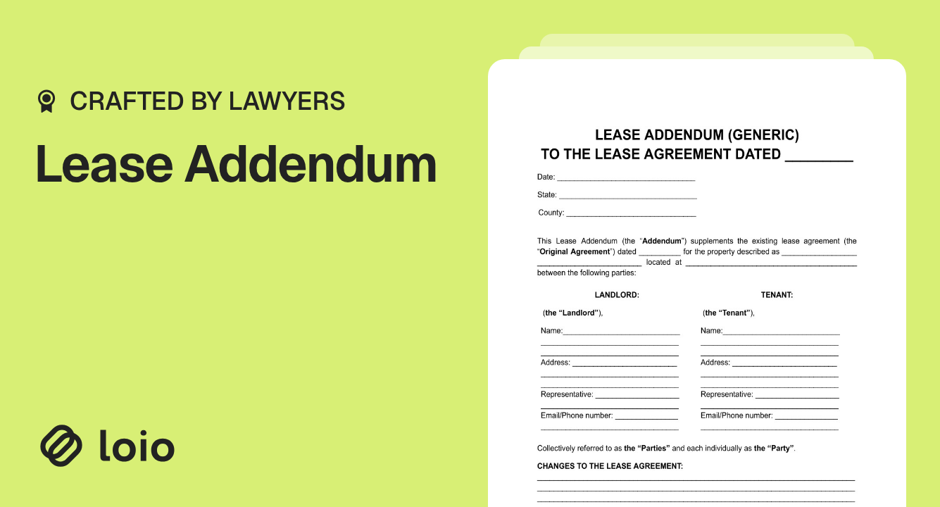Free Lease Addendum Templates