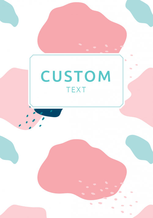 A casual style printable binder cover template with a minimalist design