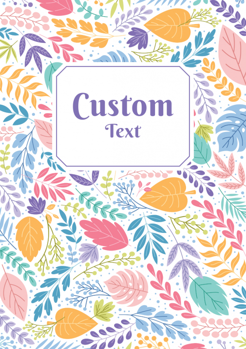 A stylish women's printable binder cover template featuring rich colors