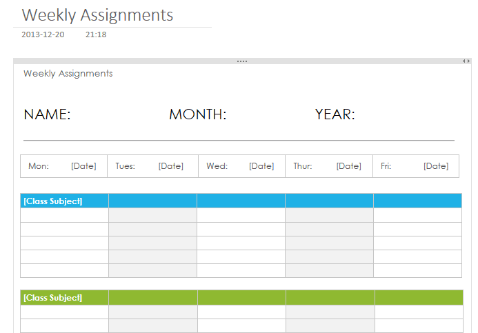 Animation showing the interface of OneNote Gem add-ins and template selection