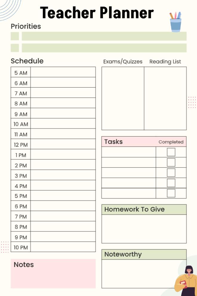 Free Teacher Planner Templates 2026
