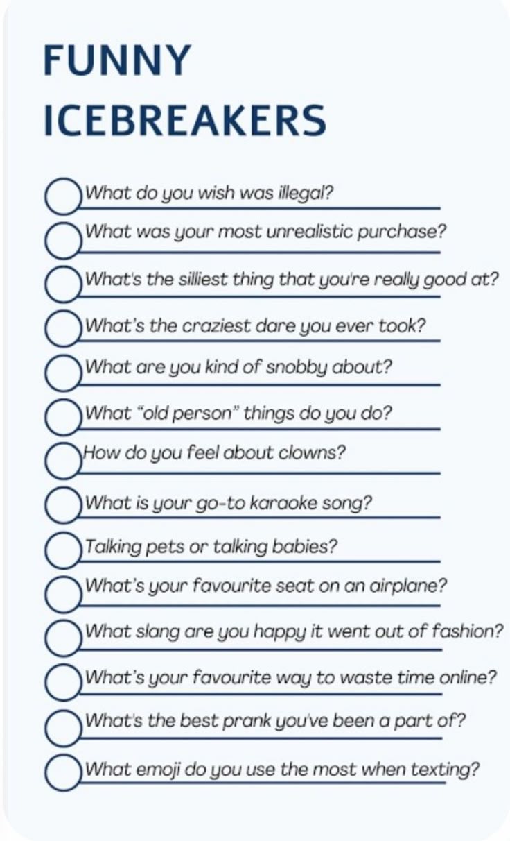 A deck of funny icebreaker question cards used for team building