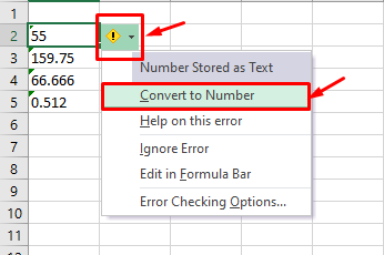 How to Convert Text to Number in Excel and Fix Calculation Errors
