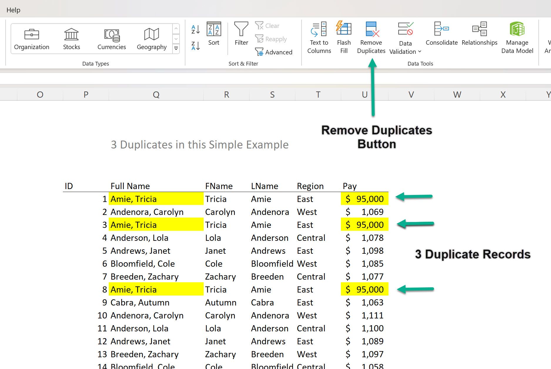 Eliminate Duplicates in Excel: 5 Ways