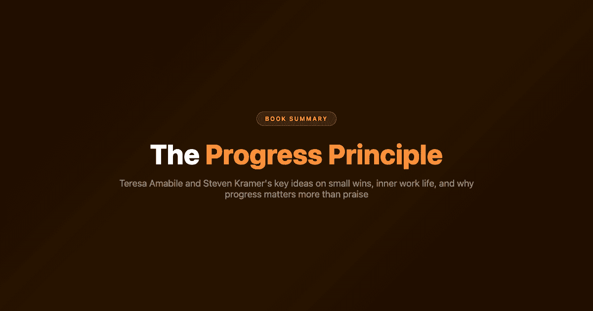 Visual summary of the Progress Principle and Inner Work Life