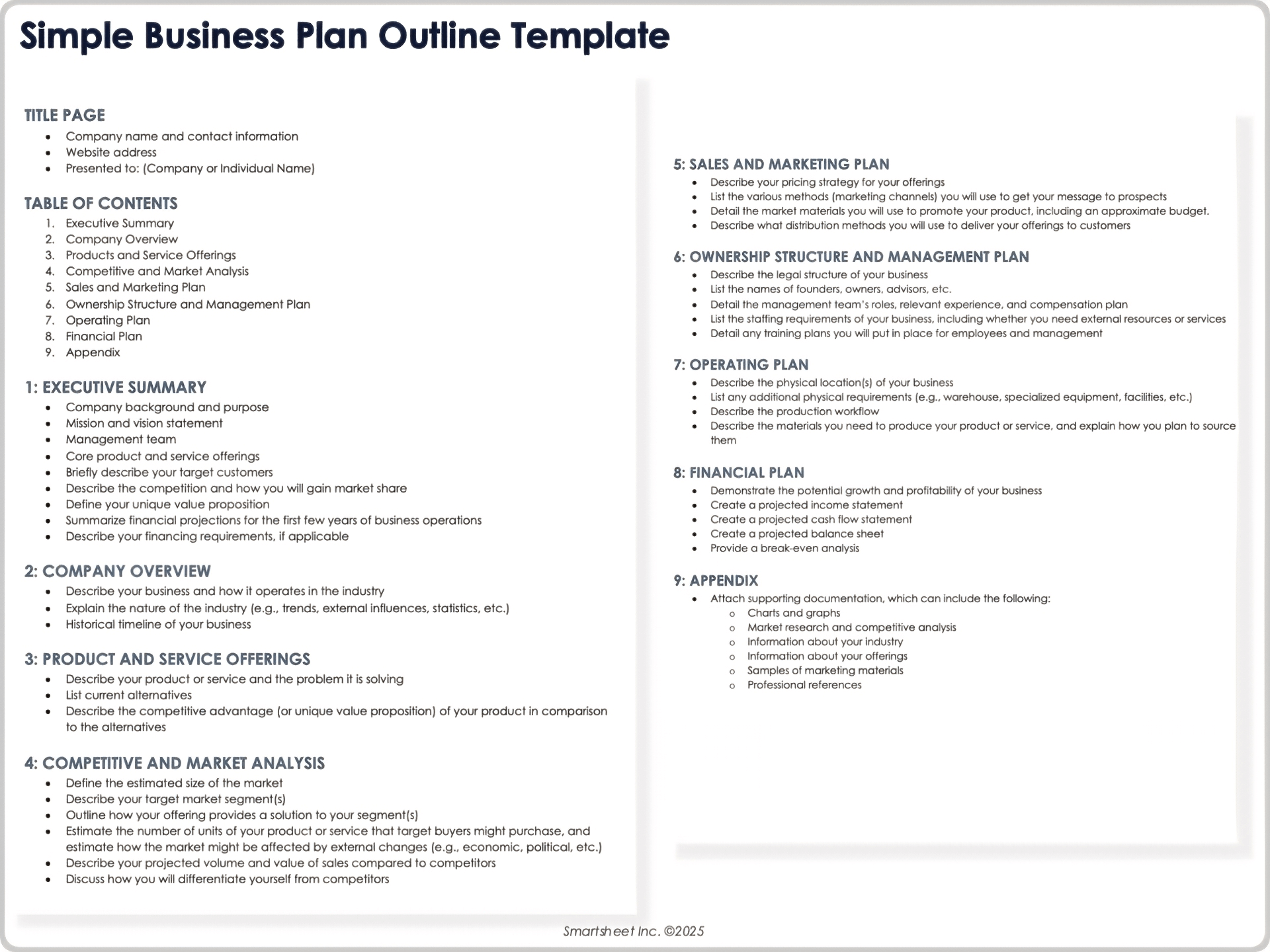 Free Plan Business Template Downloads free-plan-business-template-downloads