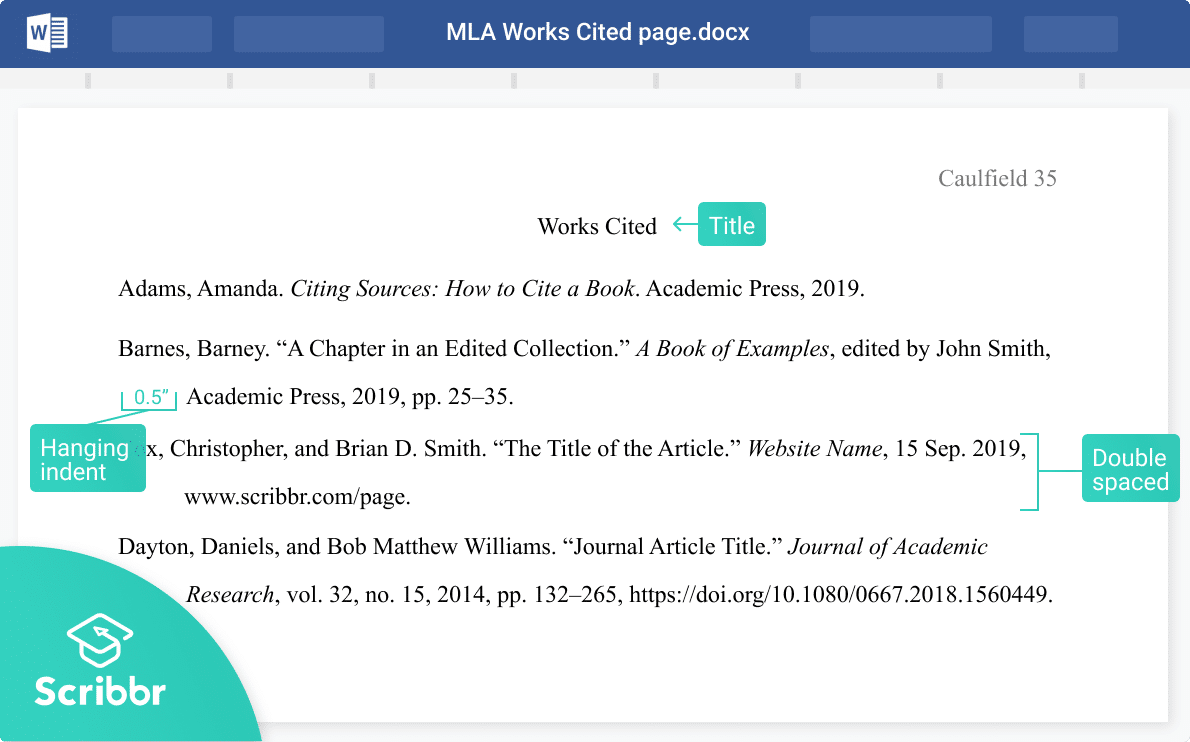 MLA Works Cited Page: Format & Examples