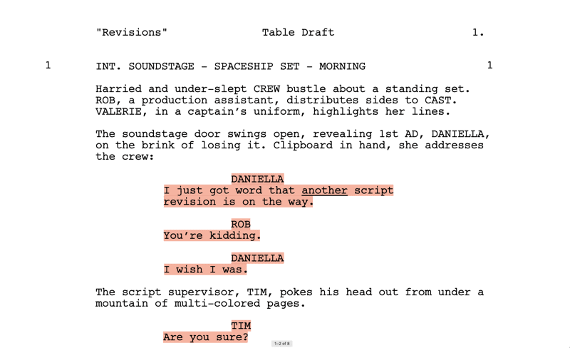 Professional Script Examples & Format