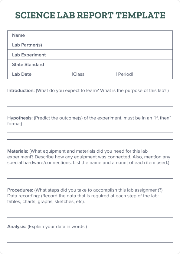 Lab Report Example & Writing Guide