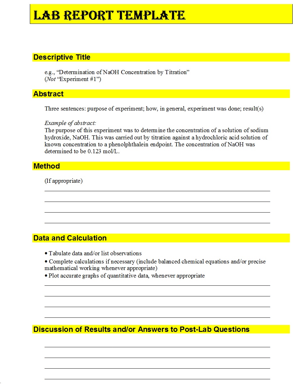 Lab Report Example & Writing Guide