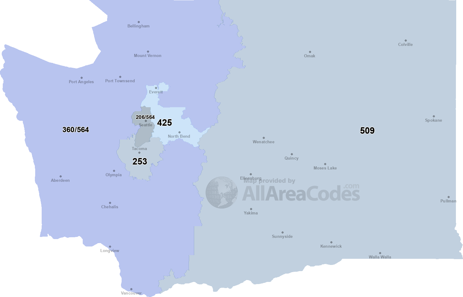 Hop Production Map 509 Area Code: Eastern WA Cities & Map