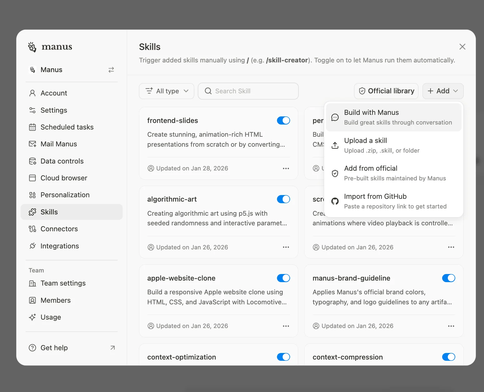 GitHub Manus Skills Setup & Top Repos
