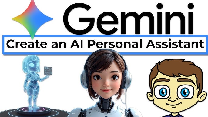 Thumbnail showing a user creating a custom AI helper with Google Gemini