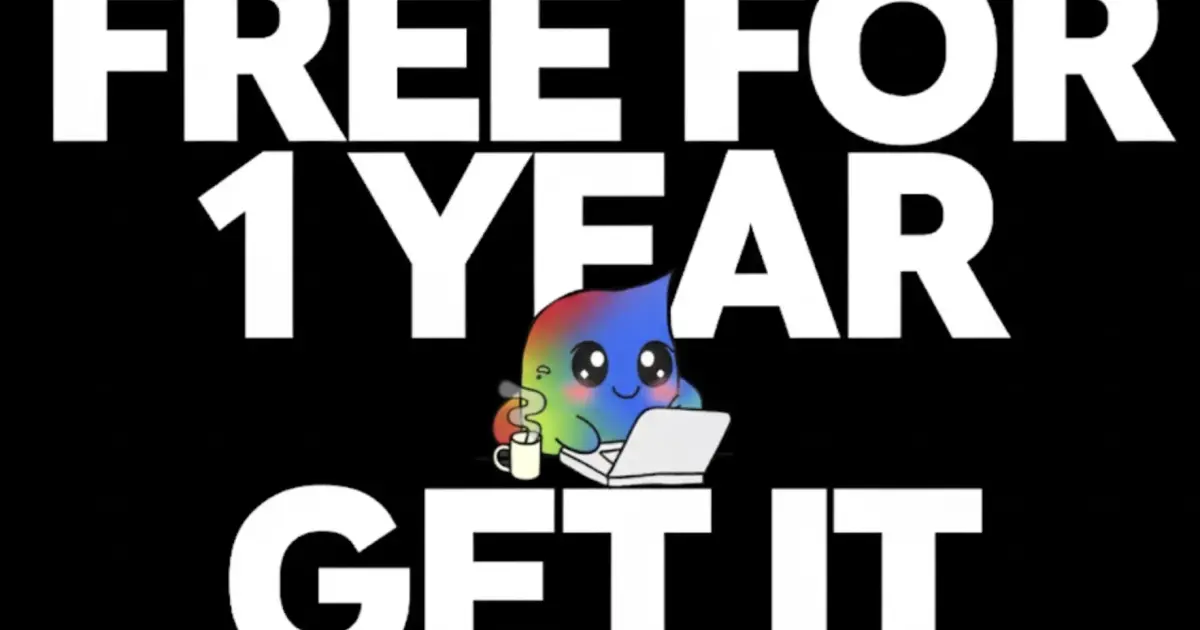 Graphic showing the Gemini AI free 1-year student discount offer