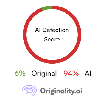 Screenshot of an AI detection tool interface highlighting specific sentences
