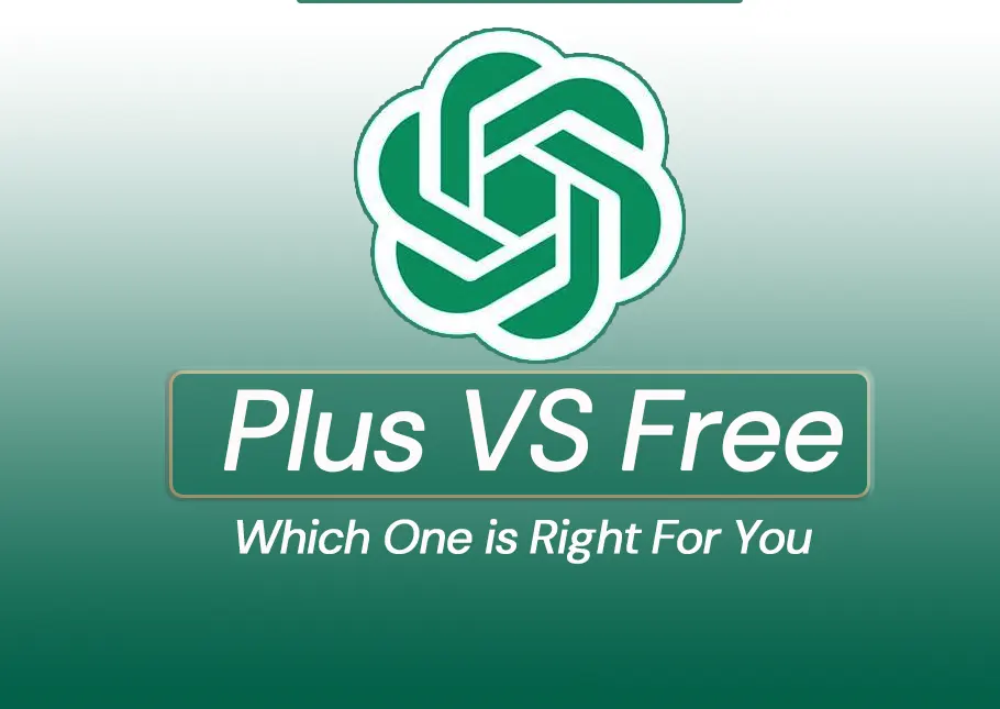 Comparison chart showing the differences between ChatGPT Free and ChatGPT Plus features