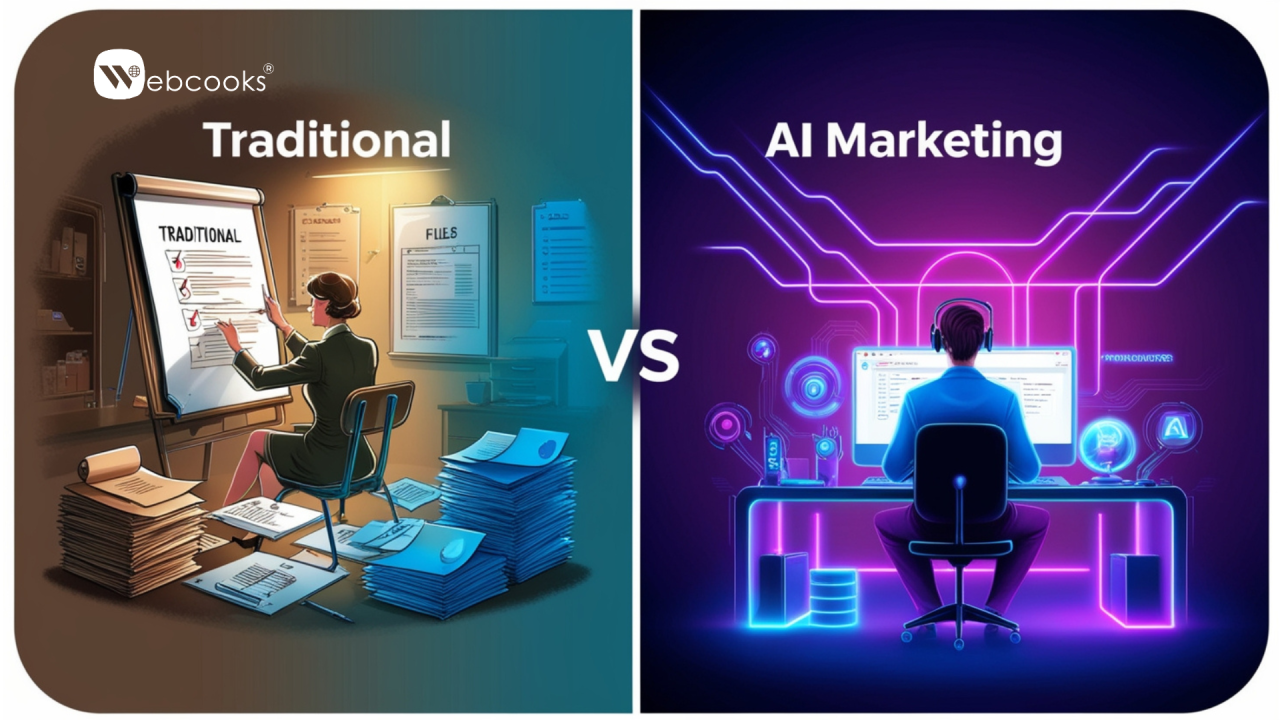 Traditional Marketing vs AI Marketing Workflow