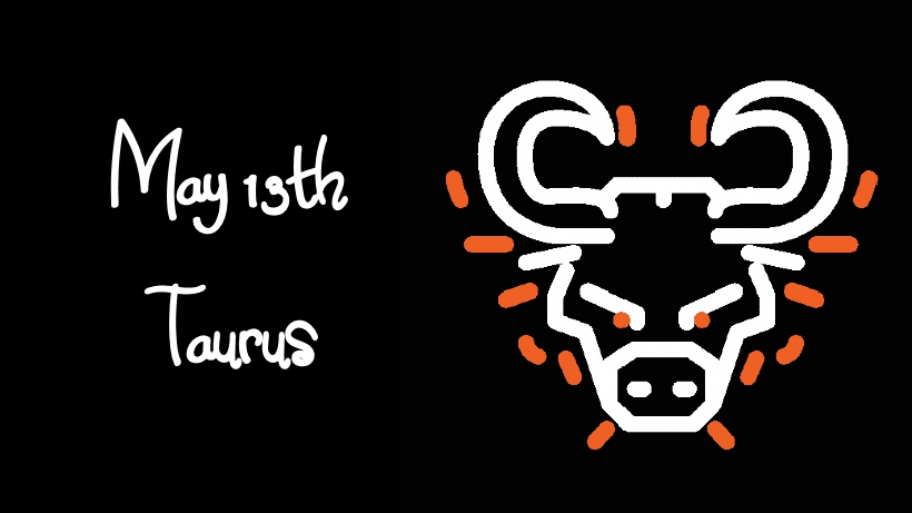 Astrological chart elements highlighting the May 13 Taurus traits