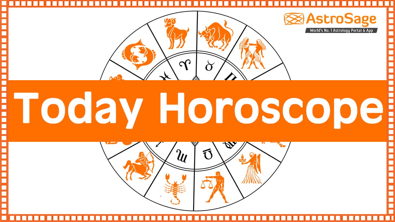 A celestial map showing today's horoscope predictions for the 12 zodiac signs