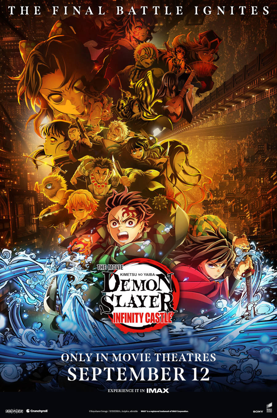 Demon Slayer Infinity Castle theatrical poster featuring Tanjiro Kamado