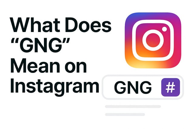 A person using a smartphone with Instagram icons, representing the social media context of GNG