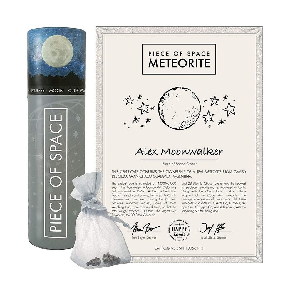 A piece of space meteorite used as a luxury gift item