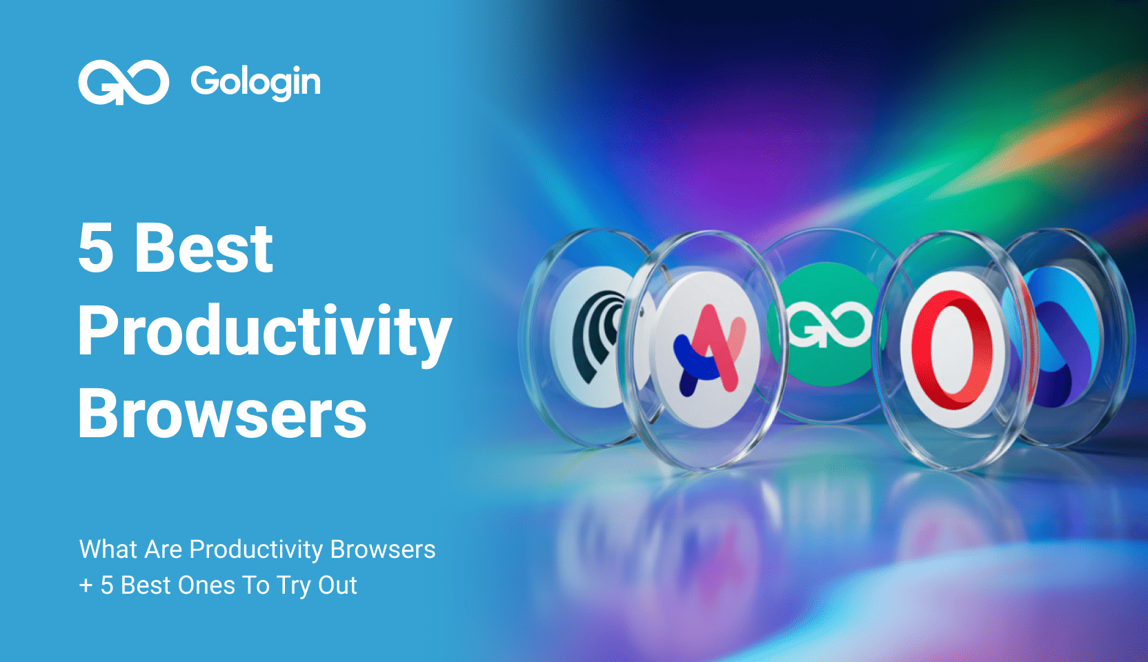 GoLogin interface showing multiple isolated browser profiles with distinct IP addresses