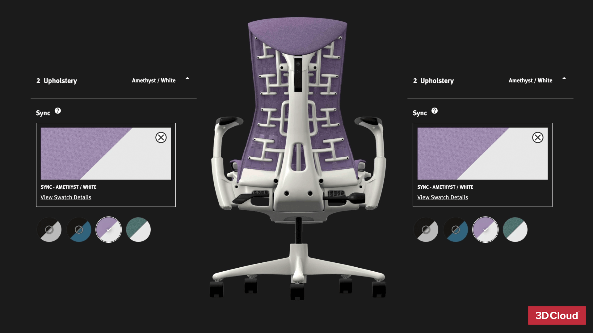Examples of 3D product configurators showing furniture and consumer goods