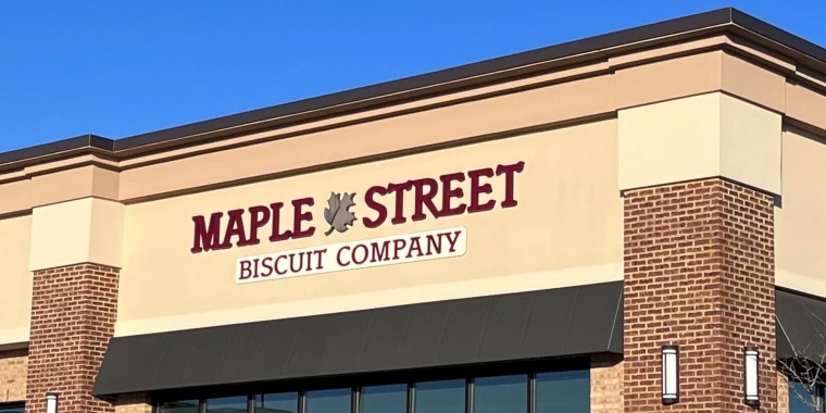 Maple Street Biscuit Company storefront with signage