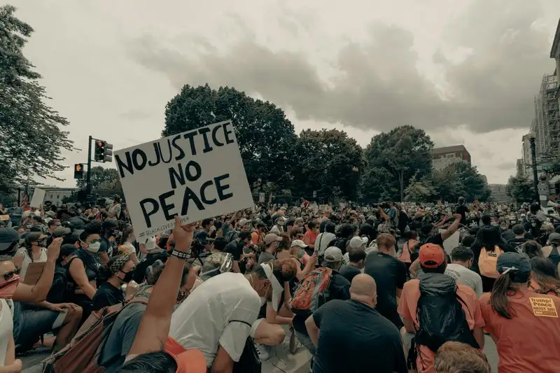 Conceptual image representing justice and nonviolent resistance