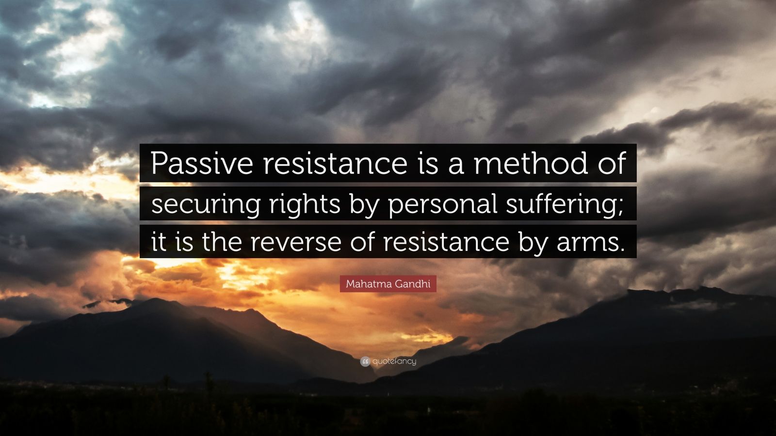 Mahatma Gandhi quote on passive resistance