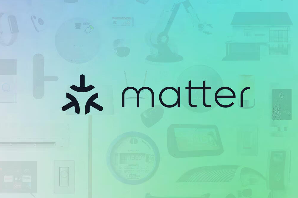 Matter logo representing smart home connectivity and interoperability