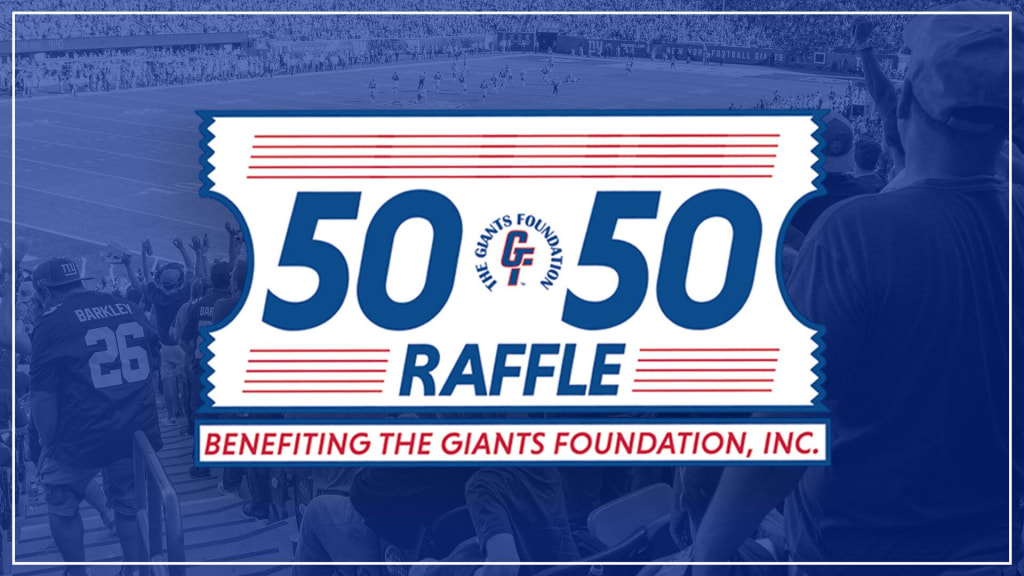 New York Giants 50/50 Raffle staff members at MetLife Stadium