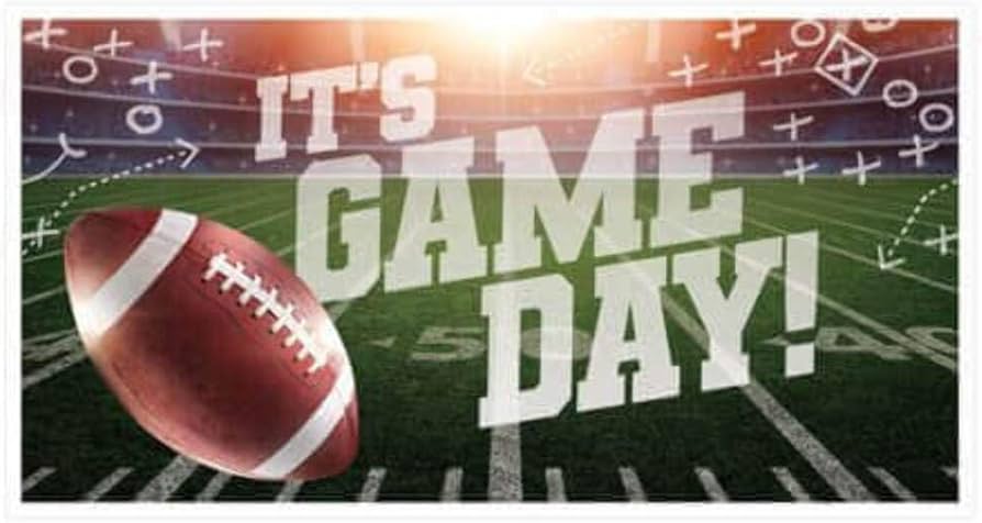 A colorful Game Day football banner often seen at tailgates and watch parties