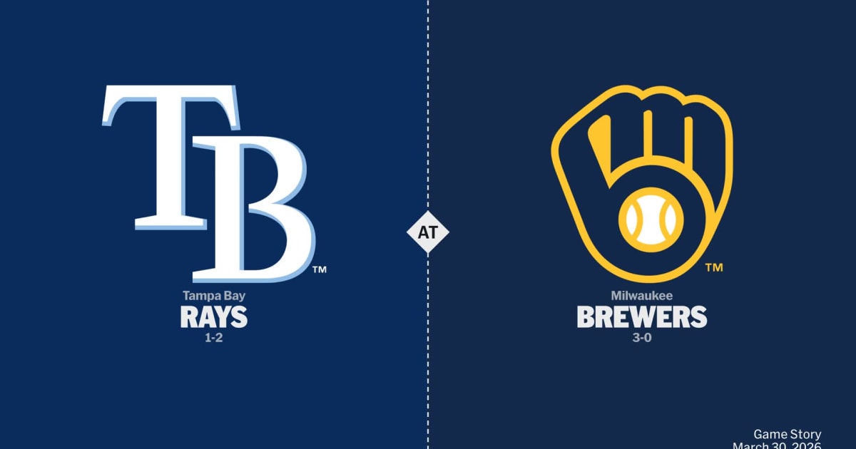 Milwaukee Brewers and Tampa Bay Rays players on the field during the 2026 series