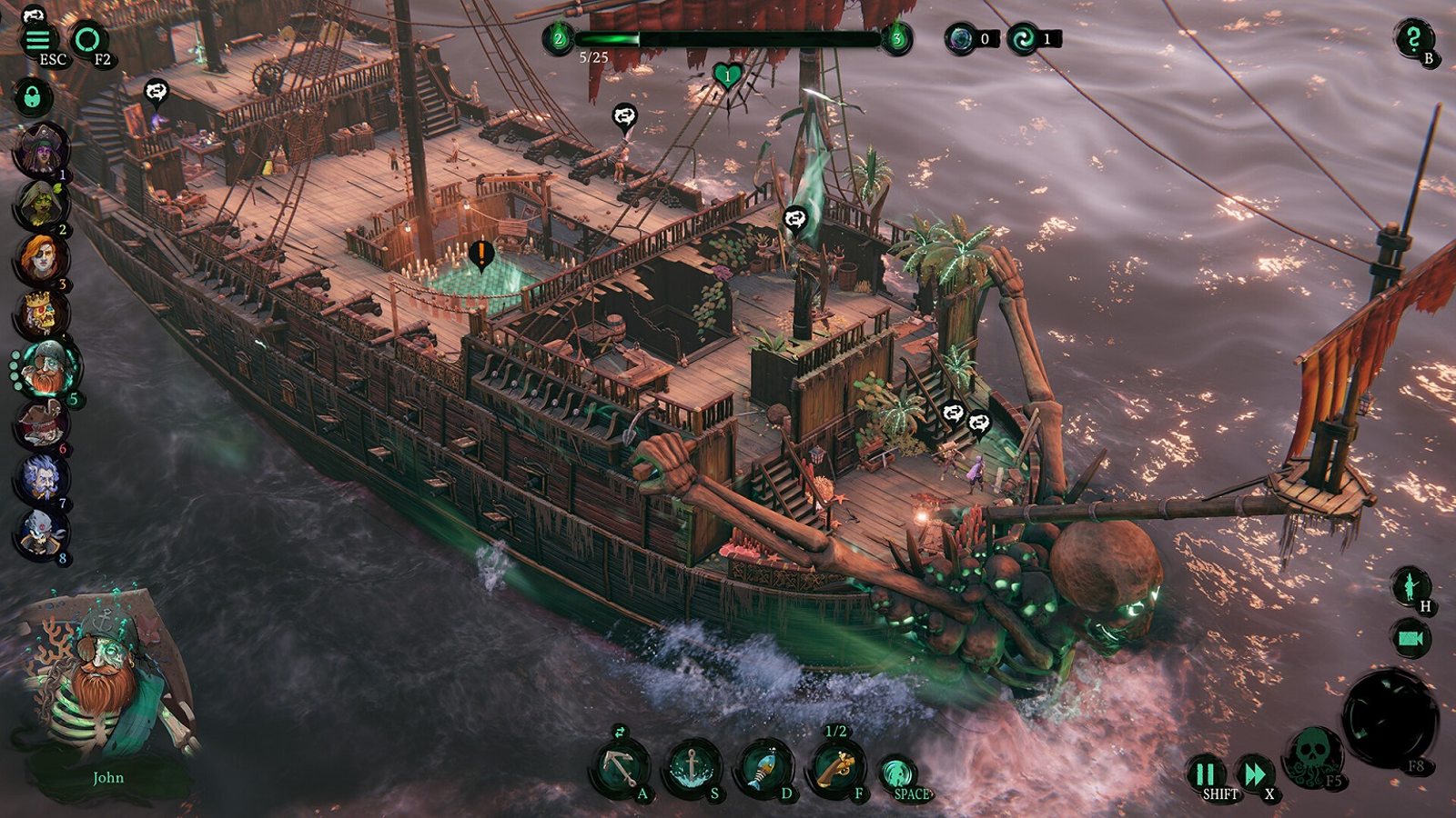 Key art for Shadow Gambit The Cursed Crew showing a group of supernatural pirates